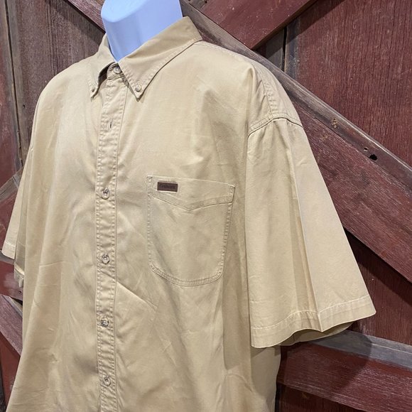 Carhartt Men's Midweight Work Shirt Size 2 XL, XXL, Mustard Yellow, Short Sleeve - Picture 2 of 10